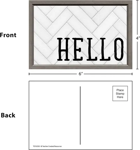 Vista 4 de Teacher Created Resources Postales modernas de Hello Farmhouse
