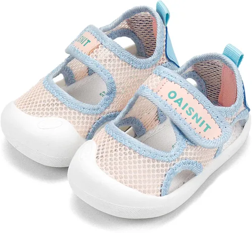 Vista 6 de OAISNIT Sandalias de verano para bebés, niñas y niños, antideslizantes, ligeras, zapatos de agua para la playa, primeros pasos