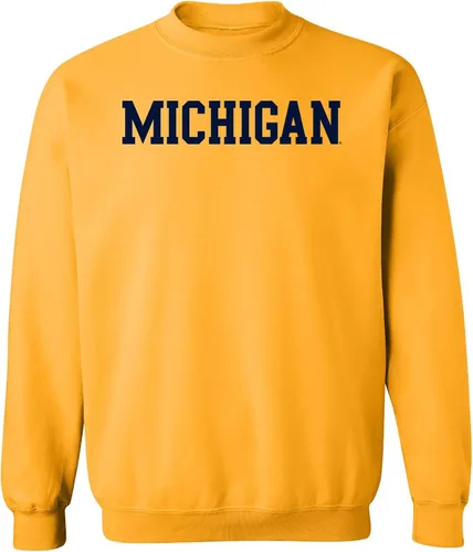 Vista 22 de UGP Campus Apparel NCAA Bloque Básico, Cuello Redondo Color del Equipo, Colegio, Universidad Cremalleras Akron Navy