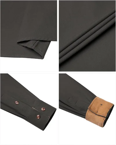 Vista 6 de Alimens & Gentle Camisa casual de manga larga con botones para hombre
