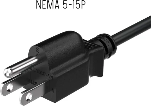 Vista 4 de 1 pie 18 AWG 3 clavijas NEMA 5-15P a IEC C5 Cloverleaf cable