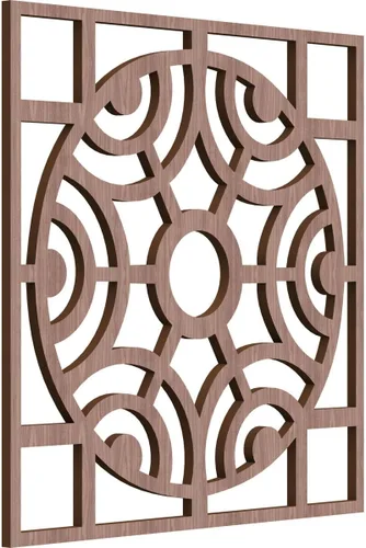 Vista 18 de Walton Paneles de pared decorativos de madera con calado, pequeños, 11 3/8 pulgadas de ancho x 11 3/8 pulgadas de alto x 1/4 pulgadas de alto, nogal