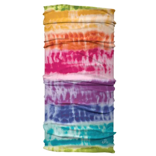Vista 2 de Karma Diadema de teñido anudado arcoíris para mujer, ancha, diadema de tela y bufanda elástica para el cabello, multicolor
