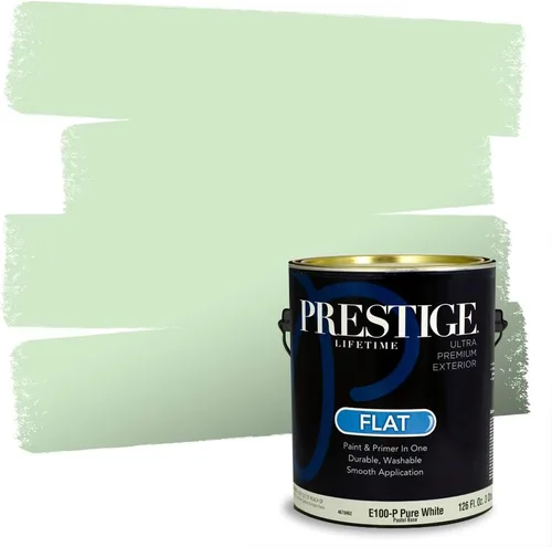 Vista 98 de PRESTIGE Pintura exterior e imprimación en uno, aloe, plano, 1 galón