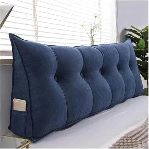 Vista 13 de Almohada de cuña para cabecero + almohada de cuña para descansar y leer, cabecera triangular súper suave, almohada de lectura de descanso prolongado