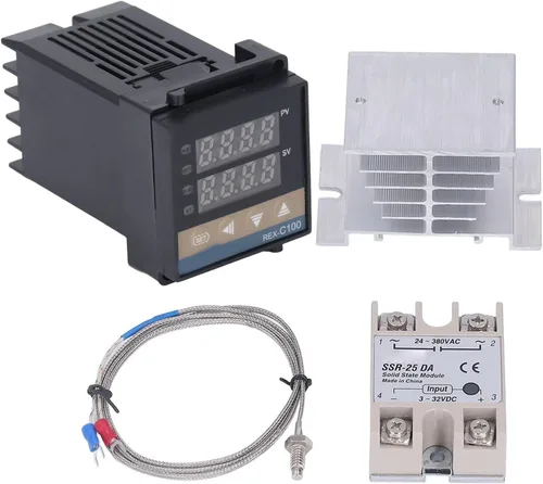 Vista 8 de PID Controladores de temperatura Kit de controlador de temperatura industrial preciso REX C100 impermeable para granja 100V-240V (25A)