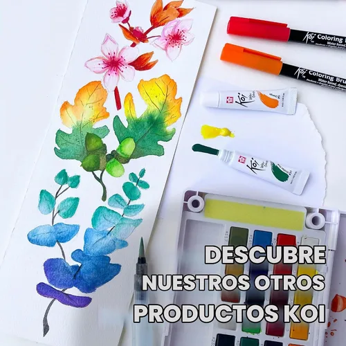 Vista 8 de Sakura Cepillo de agua Koi - Cepillo para acuarela - Depósito de 0.3 fl oz - 4 puntas de pincel surtidos