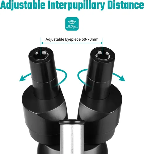Vista 3 de ESSLNB Microscopio estéreo binocular montado, microscopios, microscopio biológico portátil con oculares WF10x, objetivos 3X, aumento 30X