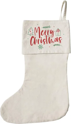 Vista 16 de The Cotton & Canvas Co. calcetín de Navidad para regalos, bolsa de regalo y decoraciones navideñas