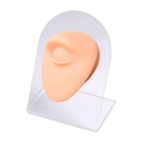 Vista 4 de Modelo de cejas de silicona, modelo de piezas del cuerpo de práctica de piercing, modelo de exhibición de cejas para práctica de piercing