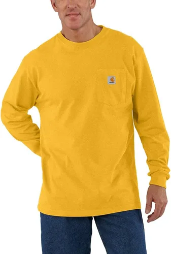 Vista 13 de Carhartt Camiseta de trabajo de manga larga con bolsillo para hombre Negro