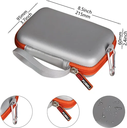 Vista 5 de FBLFOBELI Estuche rígido de EVA compatible con LaCie Rugged Mini 1 TB/ 2 TB/ 4 TB/ 5 TB disco duro externo HDD portátil (solo funda)