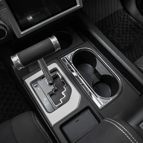 Vista 5 de Portavasos Insertos de bolsillo de puerta para Toyota Tundra 2014-2021 Negro (Black Trim)