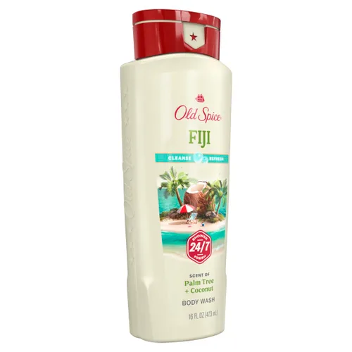Vista 2 de Old Spice Fresher Collection Fiji - Gel de baño para hombre, 16 onzas (paquete de 2)
