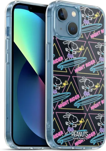 Vista 140 de Head Case Designs Funda de gel suave con licencia oficial de Peanuts Tropical Surf Snoopy Aloha Disco compatible con Apple iPhone 13 Mini Surf