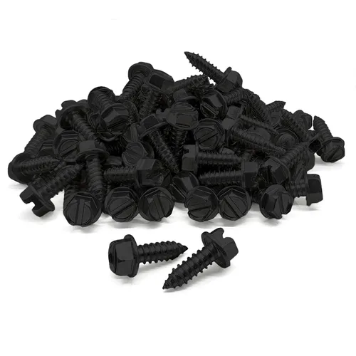 Vista 4 de BoltsandNuts Paquete de 4 tuercas para matrícula, tuercas de retención de nailon de 1/4 pulgadas para automóviles, camiones, SUV