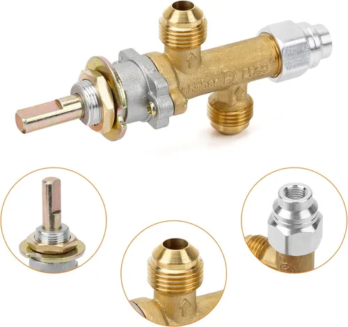 Vista 4 de Stanbroil Kit de válvula de control de seguridad de falla de llama de gas propano de baja presión con kit de encendido de botón para hogueras