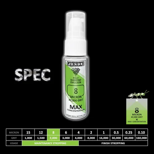 Vista 4 de Jende Cuchillo de diamante polivinílico máximo de 8 micrones emulsión de 0.7 fl oz - Emulsión de nivel superior de diamante en quilates