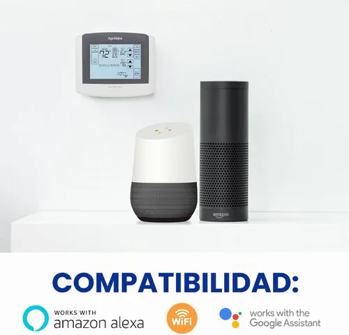 Vista 3 de AprilAire 8910W Termostato programable Wi-Fi de pantalla táctil con control IAQ; compatible con Amazon Alexa y Google Assistant