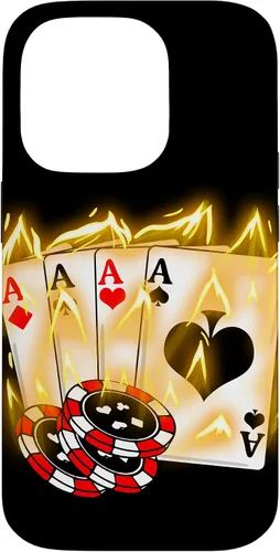 Vista 17 de Burning Four Aces Poker Cool Quad Aces Poker Player Gift Case for iPhone 17