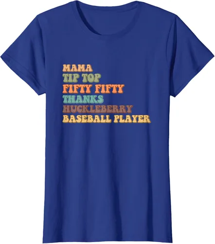 Vista 38 de Mama Tip-Top Fifty Fifty Thanks Huckleberry - Camiseta de béisbol, Negro