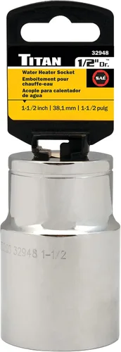 Vista 2 de Titan 32948 - Enchufe de calentador de agua de 6 puntos de 1/2 pulgada de profundidad x 1-1/2 pulgadas