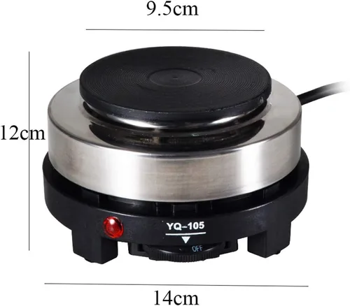 Vista 3 de MXBAOHENG Estufa eléctrica de café Moka Pot Mini placa caliente para el hogar, café, té, calentador de agua (estufa de 110 V)