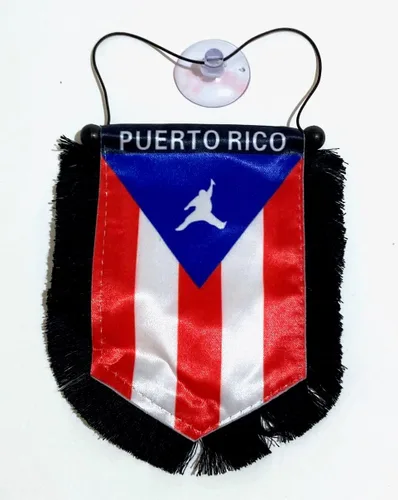 Vista 3 de Bandera de Puerto Rico para accesorios de coche Reggaeton NYRican Hip Hop NY Rican bandera Boricua PR Puerto RIcan bandera para coches accesorio