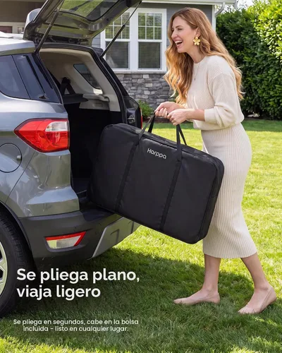 Vista 5 de HARPPA - Moisés para dormir de noche, cuna 3 en 1 con colchón Crema