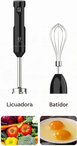 Vista 3 de UTALENT - Batidora de mano inalámbrica con batidor para batidos, alimentos para bebés y sopas Variable speed immersion blender, Pure Copper