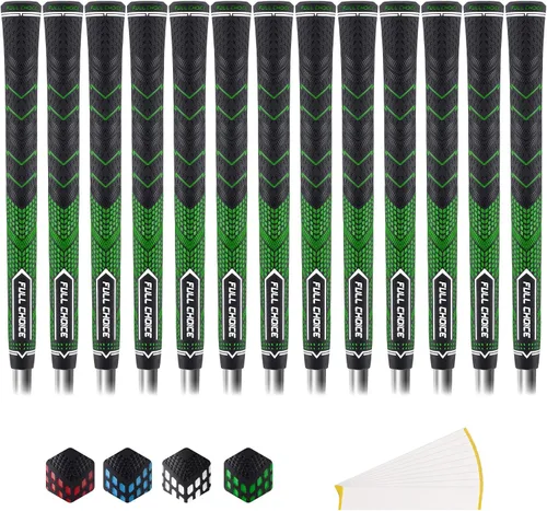 Vista 16 de Golf Grips, 13-Pack High-Traction Rubber Club Grips with Low-Taper Design and Micro-Texture, Standard, Midsize or Jumbo, Tape Set or Complete Azul