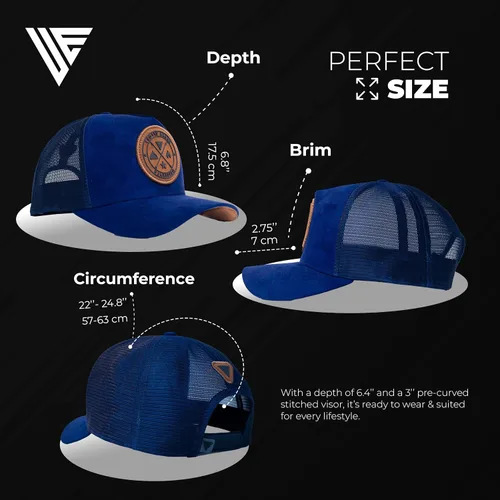 Vista 67 de Urban Effort Gorra trasera de malla, para hombres y mujeres, gorra de béisbol de 5 paneles, gran cierre a presión para caza y senderismo
