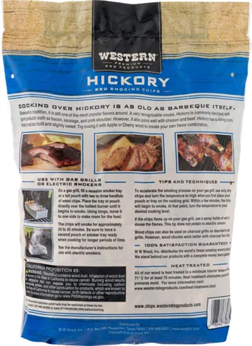 Vista 7 de Western Popular BBQ - Paquete variado de virutas de madera para ahumar (3) – Sabores populares – Manzana y Hickory, con cereza