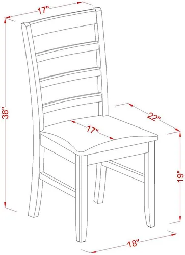 Vista 6 de East West Furniture DLPF3-BCH-C - Juego de comedor de 3 piezas que contiene una mesa de comedor redonda con gotas y 2 sillas de cocina tapizadas