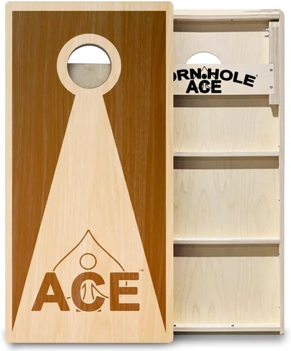 Vista 20 de CornholeAce ACE PRO Tablas de cornhole profesionales de triángulo inverso – ¡sin rebote! Patas anchas triples, madera contrachapada de abedul