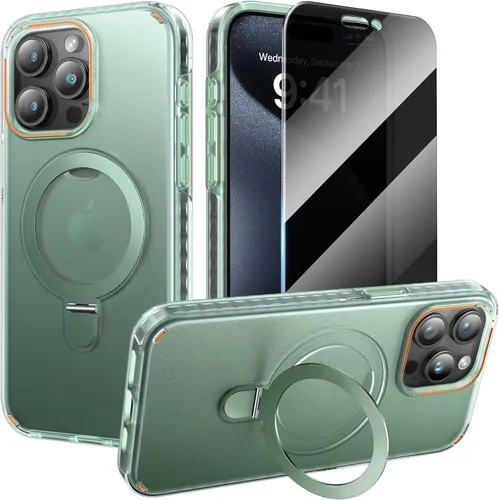 Vista 58 de Diaclara Funda diseñada para iPhone 12/iPhone 12 Pro, [con protector de pantalla de privacidad] [antiespía]