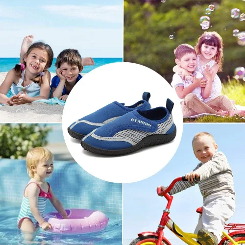 Vista 6 de CIOR Zapatos de agua para niños pequeños, zapatos acuáticos para piscina, playa, deportes deportivos para niñas y niños