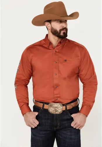 Vista 2 de Camisa ajustada de sarga con logotipo del