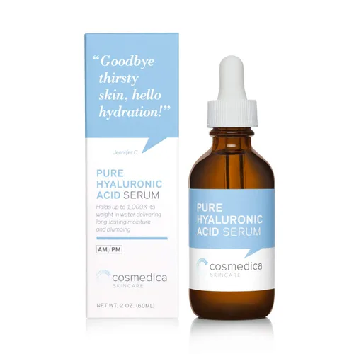 Vista 3 de Cosmedica Máscara de rocío de ácido hialurónico + suero de ácido hialurónico + rodillo de microagujas