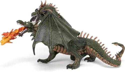 Vista 7 de Papo - Figura realista de dragón de dos cabezas - A partir de 3 años - Colección de fantasía y medieval - Juego creativo de aventuras legendarias
