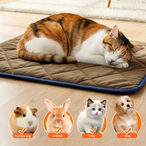 Vista 7 de Tapete de cama autocalentable para gatos, almohadilla autocalentable 2027 Azul