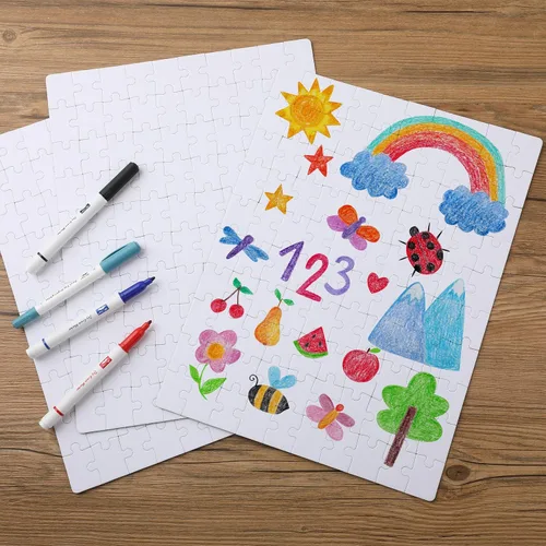 Vista 8 de Mr. Pen - Rompecabezas en blanco, paquete de 5, 100 piezas/paquete, 10.6" x 14.2" pulgadas, rompecabezas blanco, rompecabezas en blanco