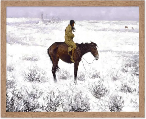 Vista 32 de Poster Master Póster vintage de The Lookout, estampado retro de vaquero, arte occidental, arte del salvaje oeste, arte de equitación, regalo