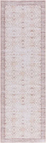 Vista 3 de SAFAVIEH Tucson Collection - Alfombra lavable de 2 pies 6 x 8 pies, beige y dorado, antideslizante, ideal para zonas de alto tráfico en sala