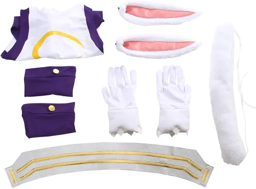 Vista 5 de CR ROLECOS BNHA Miruko Cosplay Costume MHA Rabbit Hero Mirko Bunny Bodysuit Costume
