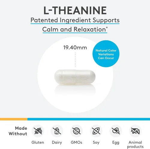 Vista 6 de XYMOGEN L-teanina - 400 mg como sunteanina - Relajación, concentración y apoyo al estrés - Suplemento de aminoácidos - Sin somnolencia
