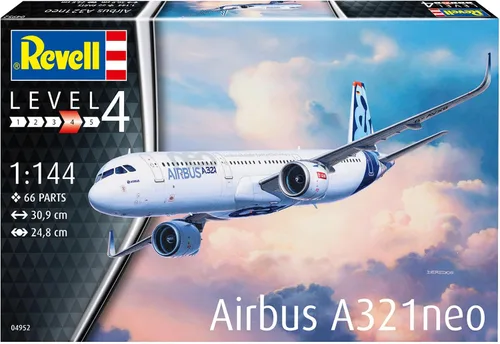Vista 2 de Revell RV04952 1:144-Airbus A321 Neo Kit de modelo de plástico, multicolor