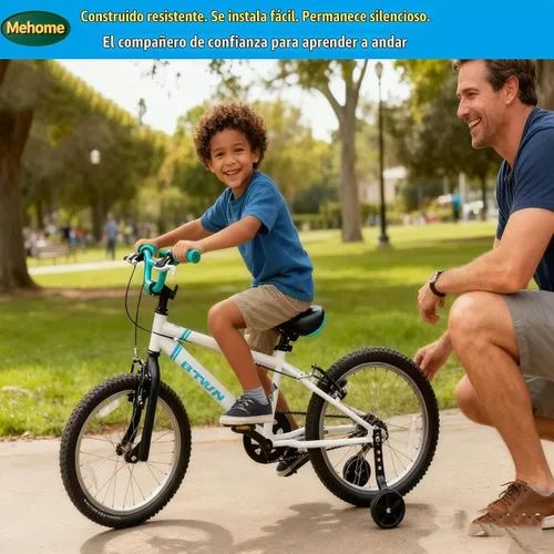 Vista 6 de Ruedas de entrenamiento de bicicleta traseras resistentes con estabilizadores Kit montado para bicicleta de 12/14/16/18/20 pulgadas