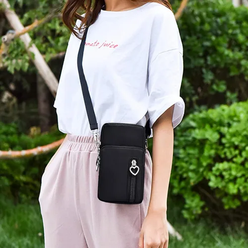 Vista 4 de BIAOTIE Bolsos cruzados pequeños y ligeros para teléfonos celulares bolsa de viaje bolsa de hombro para mujer