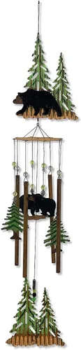 Vista 4 de Sunset Vista Designs Wilderness Wonders - Campanilla de viento rústica para cabaña, tamaño mediano